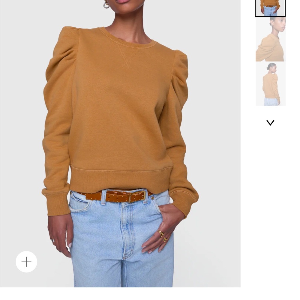 Rebecca Minkoff Janine Sweatshirt Camel Sz M